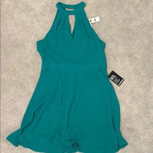 Teal Keyhole Dress